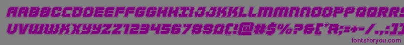 Supersubmarineacadital Font – Purple Fonts on Gray Background