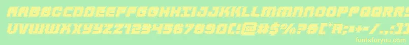 Supersubmarineacadital Font – Yellow Fonts on Green Background