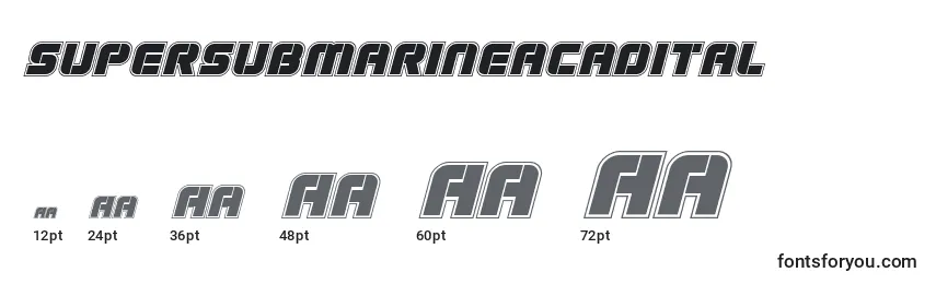 Supersubmarineacadital Font Sizes