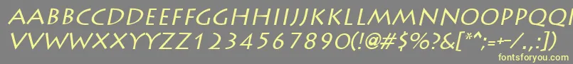 LiddieItalic Font – Yellow Fonts on Gray Background