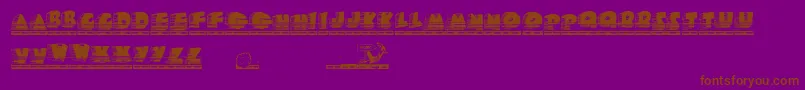 RoadyRoadrunner Font – Brown Fonts on Purple Background