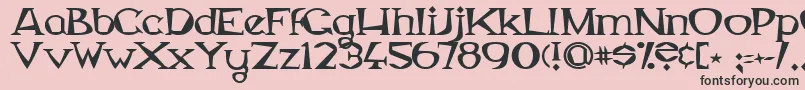 フォントMagyarSerif – ピンクの背景に黒い文字