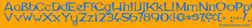 MagyarSerif Font – Blue Fonts on Orange Background