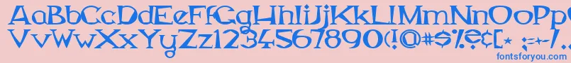 MagyarSerif Font – Blue Fonts on Pink Background