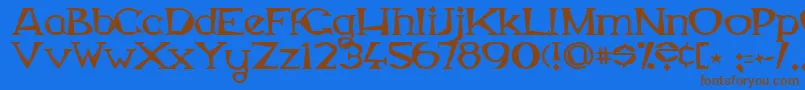 MagyarSerif Font – Brown Fonts on Blue Background