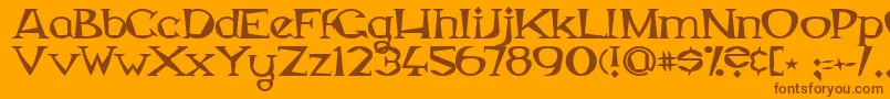 MagyarSerif Font – Brown Fonts on Orange Background