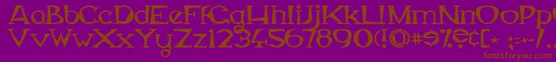 MagyarSerif Font – Brown Fonts on Purple Background