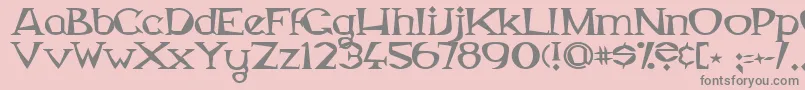 MagyarSerif Font – Gray Fonts on Pink Background
