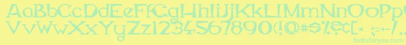 MagyarSerif Font – Green Fonts on Yellow Background