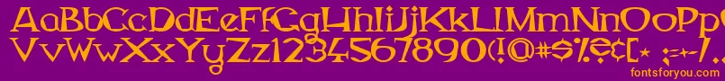 MagyarSerif Font – Orange Fonts on Purple Background