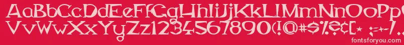 MagyarSerif Font – Pink Fonts on Red Background