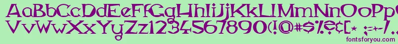 MagyarSerif Font – Purple Fonts on Green Background