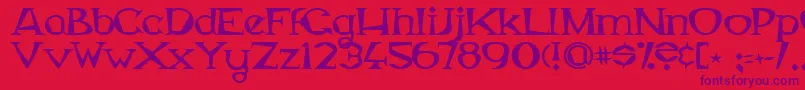 MagyarSerif Font – Purple Fonts on Red Background