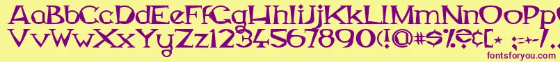 MagyarSerif Font – Purple Fonts on Yellow Background