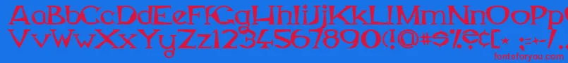 MagyarSerif Font – Red Fonts on Blue Background