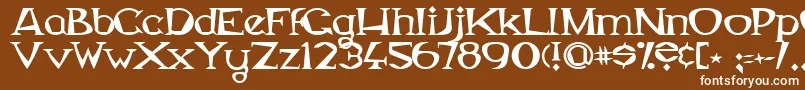 MagyarSerif Font – White Fonts on Brown Background