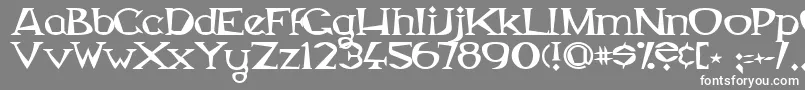 フォントMagyarSerif – 灰色の背景に白い文字