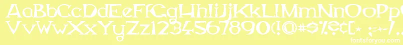 MagyarSerif Font – White Fonts on Yellow Background