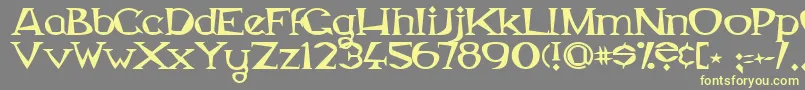 MagyarSerif Font – Yellow Fonts on Gray Background