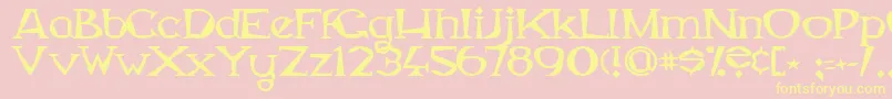 MagyarSerif Font – Yellow Fonts on Pink Background