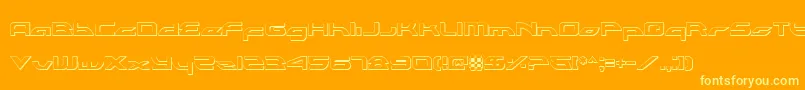 Alexlco Font – Yellow Fonts on Orange Background