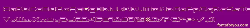 Alexlco Font – Yellow Fonts on Purple Background