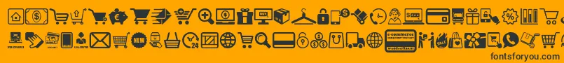 ECommerce Font – Black Fonts on Orange Background