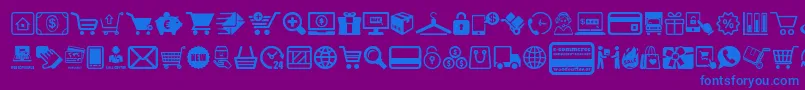 Шрифт ECommerce – синие шрифты на фиолетовом фоне