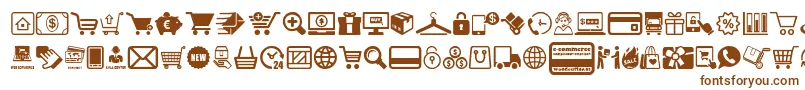 ECommerce-fontti – ruskeat fontit valkoisella taustalla