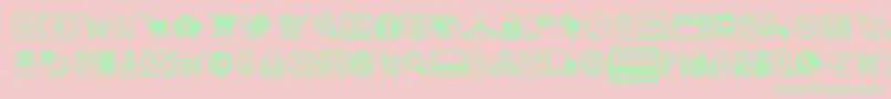 fuente ECommerce – Fuentes Verdes Sobre Fondo Rosa