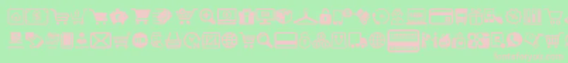 fuente ECommerce – Fuentes Rosadas Sobre Fondo Verde
