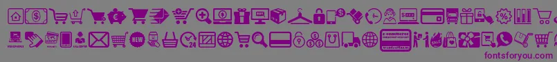 フォントECommerce – 紫色のフォント、灰色の背景