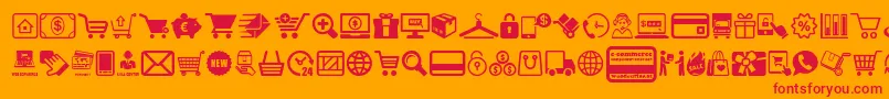 Шрифт ECommerce – красные шрифты на оранжевом фоне