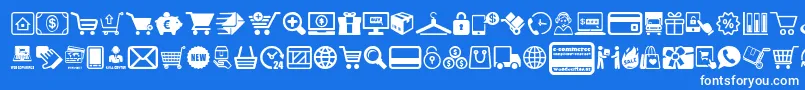 More about ECommerce Font ECommerce Font – White Fonts on Blue Background