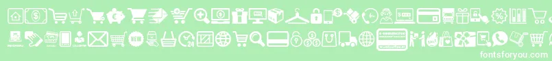 フォントECommerce – 緑の背景に白い文字