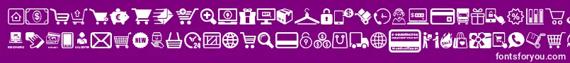Шрифт ECommerce – белые шрифты на фиолетовом фоне