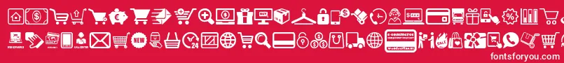 ECommerce Font – White Fonts on Red Background