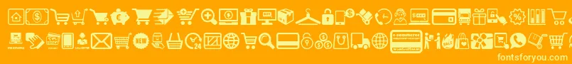 fuente ECommerce – Fuentes Amarillas Sobre Fondo Naranja