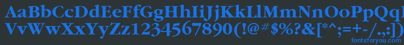 GaramondbttBold Font – Blue Fonts on Black Background