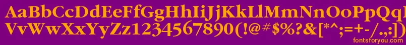 GaramondbttBold Font – Orange Fonts on Purple Background