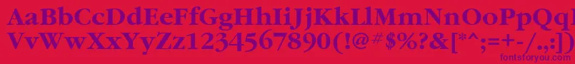 GaramondbttBold Font – Purple Fonts on Red Background
