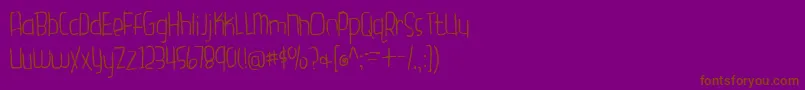 BmdGardenFreshTomatoes-fontti – ruskeat fontit violetilla taustalla
