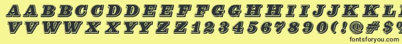More about Pfcenturasinglecaps Font Pfcenturasinglecaps Font – Black Fonts on Yellow Background