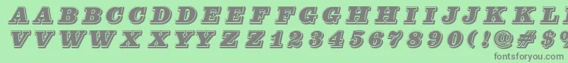 Pfcenturasinglecaps Font – Gray Fonts on Green Background