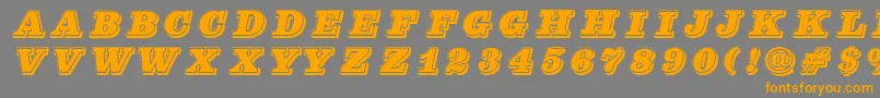 Police Pfcenturasinglecaps – polices orange sur fond gris
