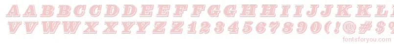 Pfcenturasinglecaps Font – Pink Fonts on White Background