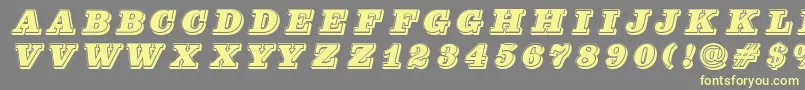 Pfcenturasinglecaps Font – Yellow Fonts on Gray Background