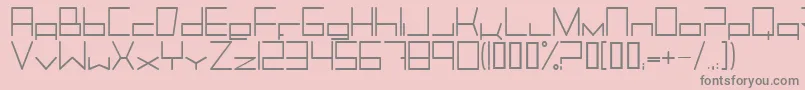 TrancemissionLight Font – Gray Fonts on Pink Background