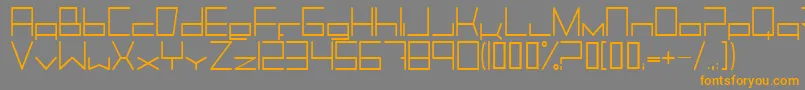 TrancemissionLight Font – Orange Fonts on Gray Background