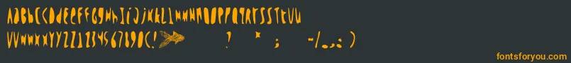 Шрифт Woh – оранжевые шрифты на чёрном фоне